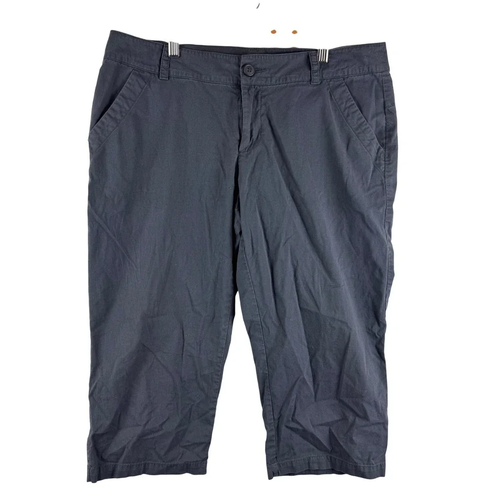 Columbia‎ Capri Pants Women 12 Gray Outdoor Hiking Casual Mid Rise Crop